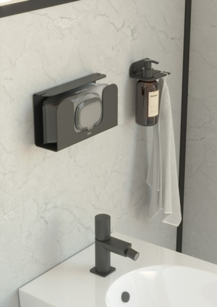 Держатель для влажных салфеток Sonia Quick 185412 черный матовый