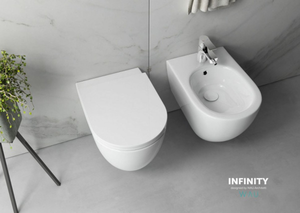 подвесное биде isvea infinity 10nf41001sv-2l