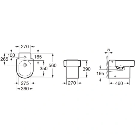биде напольное roca happening 357564000