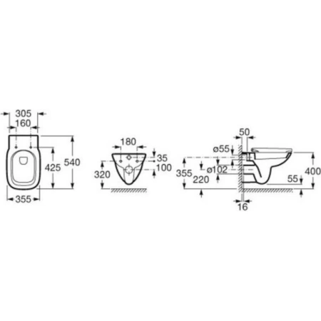 комплект подвесной унитаз roca debba 346997000 + zru9302826 + система инсталляции grohe 38721001