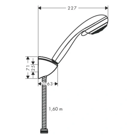 душевой гарнитур hansgrohe crometta 85 27559000