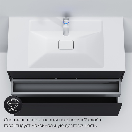 тумба под раковину am.pm inspire 2.0 m50afhx1003gm подвесная 100 см, 3 ящика, цвет графит, матовый