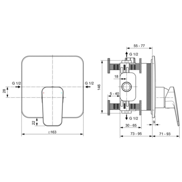 смеситель для душа ideal standard ceraplan bd254xg