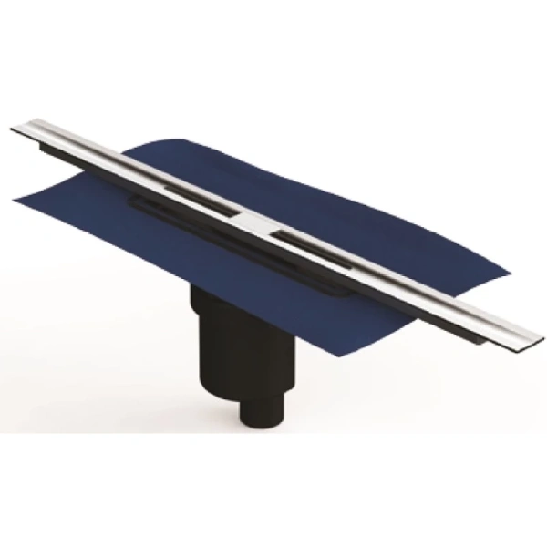 душевой лоток berges simpel 800 090012 с решеткой хром матовый