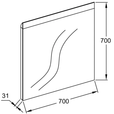 Зеркало 70x70 см Jacob Delafon Horizon EB1481-NF
