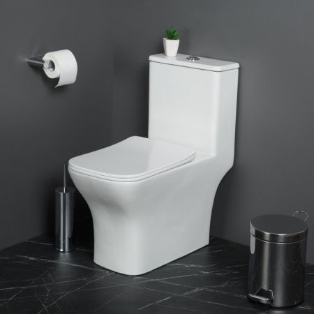 унитаз-моноблок belbagno neon bb8617cpr-mn/sc безободковый с сиденьем микролифт.