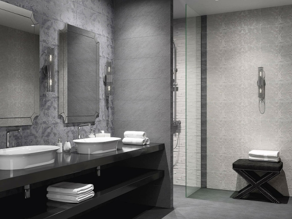 Керамическая плитка Kerama Marazzi Гренель серый темный обрезной 13051R настенная 30х89,5 см