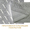 коврик migliore complementi 31926 для ванной комнаты, 60х60 см., цвет белый, вышивка логотип migliore, окантовка серебро