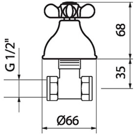 вентиль запорный webert ottocento ot690101065 цвет бронза