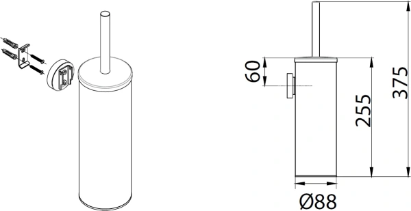 Ёршик для унитаза Fixsen Hotel FX-31013