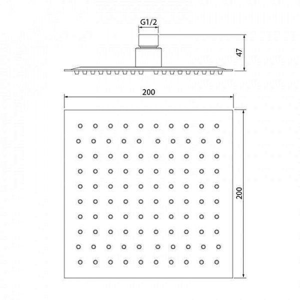 верхний душ weltwasser ww hs 20s 10000000937 хром