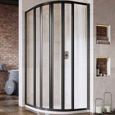 Душевой уголок Ravak Supernova SKKP6-80 80×80 3204O302Z1 профиль черный, стекло прозрачное