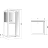 душевая кабина grossman gr-222 100x80 профиль черный стекло прозрачное