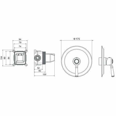 смеситель для душа aquatek классик aq1566cr хром