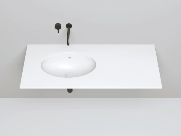 раковина встраиваемая salini callista 109 56.5 x 39.5 х 19 см, из искусственного камня, белый матовый, 1101209m