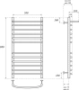 полотенцесушитель point альфа pn05158sp водяной, с полкой, 50x80 см, хром