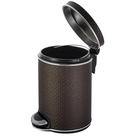 мусорное ведро 3л, шоколад хром geralis punto v-pch-m