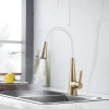 смеситель для кухни rose r213g с гибким изливом, золотой матовый