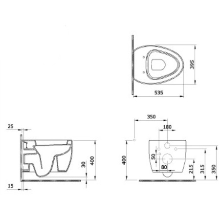 унитаз подвесной bocchi etna белый 1116-001-0129