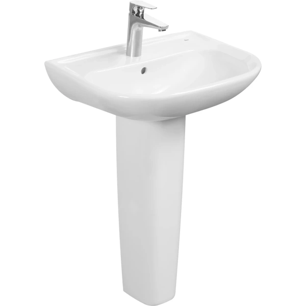 раковина roca access zru9307609 55x42 см подвесная, белый