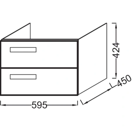 тумба квебекский дуб 60 см jacob delafon rythmik eb1301-e10