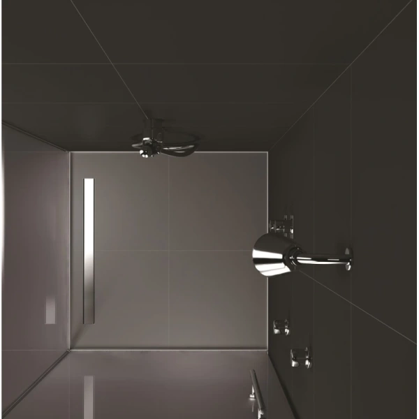 душевой лоток berges b1 keramik 700 091018 с решеткой хром глянец