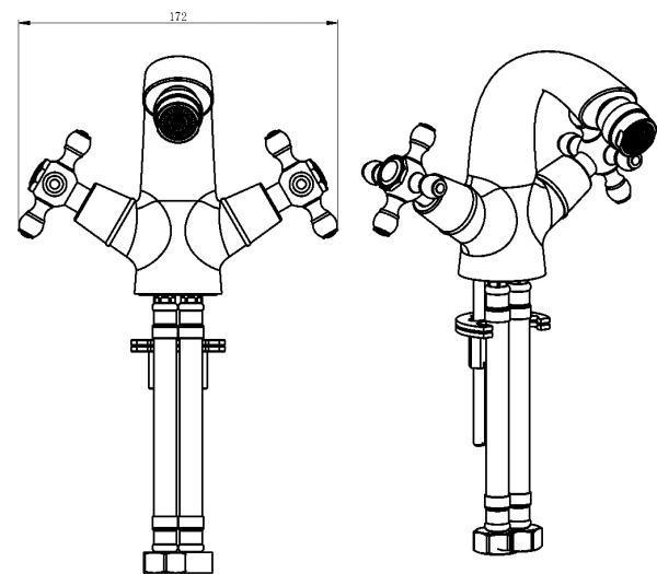смеситель для раковины boheme satine 317-st бронза