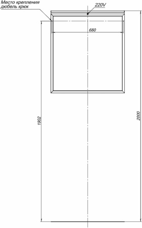 Зеркало Allen Brau Priority 70 1.31014.BB с подсветкой Черный браш