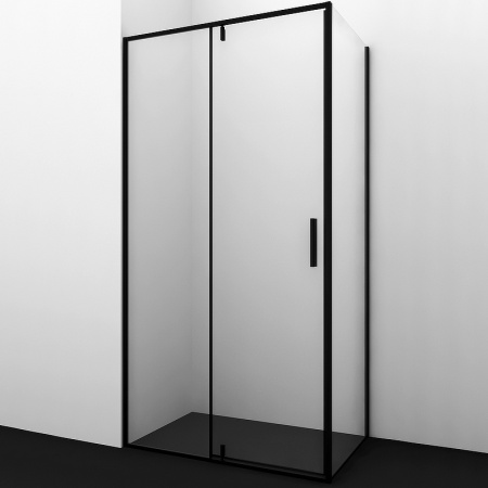 Душевой уголок WasserKRAFT Elbe 90x100 74P18 профиль черный матовый, стекло прозрачное