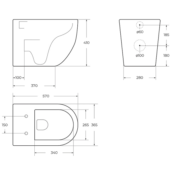 унитаз belbagno sfera-r bb2141cbr/bb902sc приставной с сиденьем микролифт