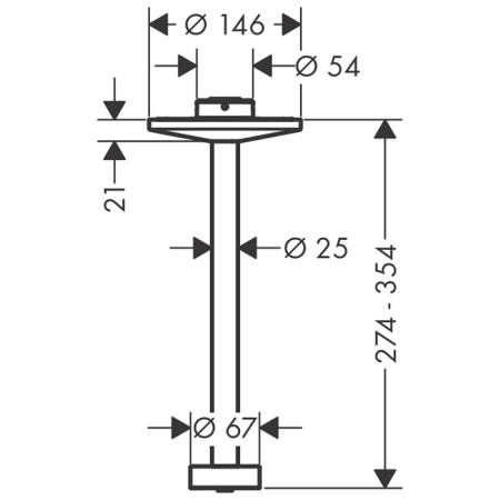 кронштейн для верхнего душа axor one 48496000 хром
