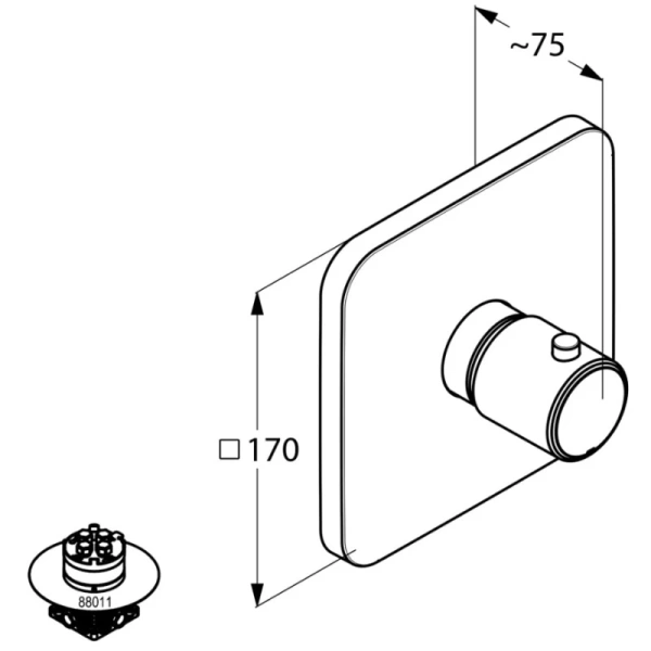 центральный термостат kludi e2 497290575