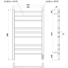 полотенцесушитель point вега п9 pn71858gb электрический, диммер справа, 50x80 см, графит блеск