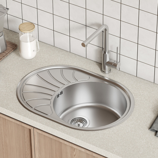 мойка врезного монтажа с сифоном 650*460 iddis suno s sun65sdi77s, нерж. сталь, шелк