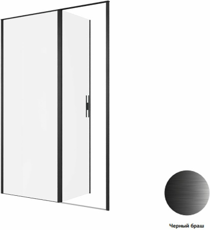 душевая дверь allen brau priority 140 3.31036.bba профиль черный браш, стекло прозрачное