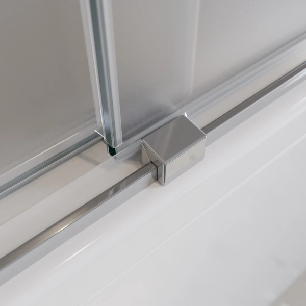 шторка на ванну cezares tandem soft tandem-soft-vf-2-170/145-p-cr 170 см, профиль хром, стекло текстурное