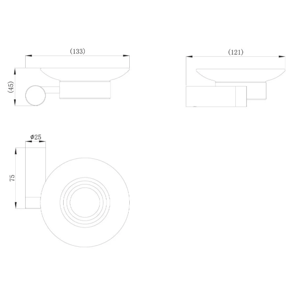 Мыльница Raiber Graceful RPB-80008 матовая черная
