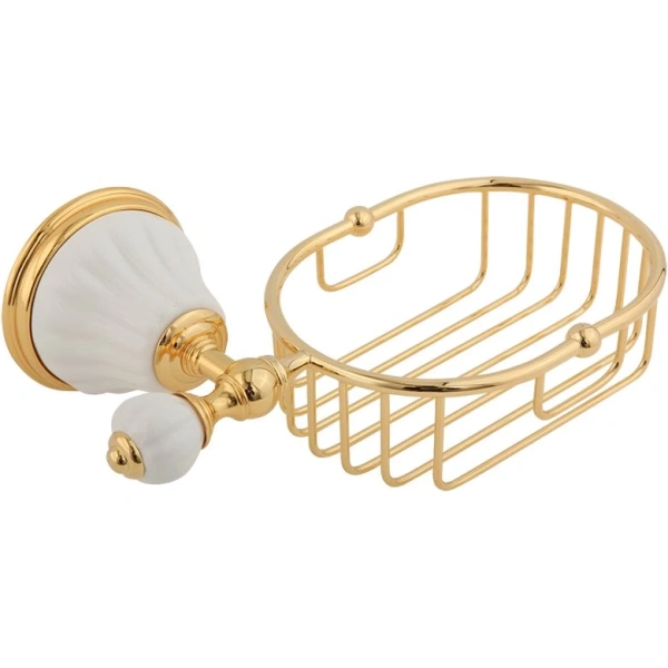 Полка корзина Migliore Olivia 17471 цвет белый \ золото