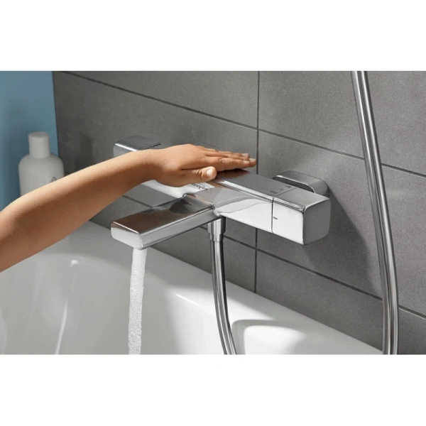смеситель hansgrohe ecostat e 15774000 для ванны и душа, термостат, хром смеситель hansgrohe ecostat e 15774000 для ванны и душа, термостат, хром