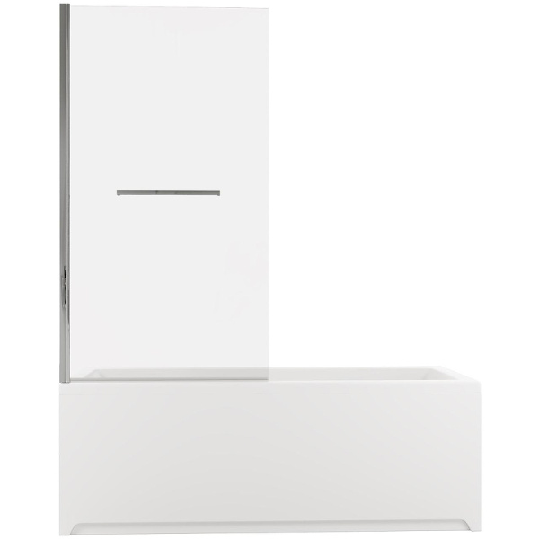 шторка на ванну allen brau priority 80 3.31023.00 профиль хром, стекло прозрачное