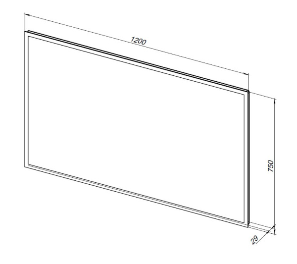 зеркало aquanet оптима 120 белый матовый