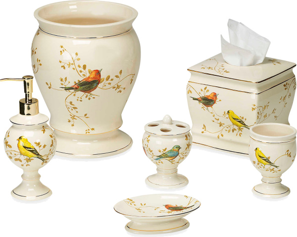 Стакан для зубных щеток Avanti Gilded Birds