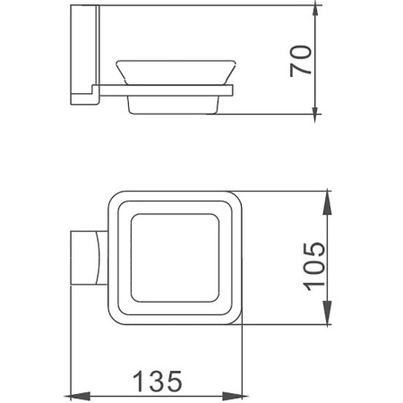 мыльница haiba hb8802 цвет хром