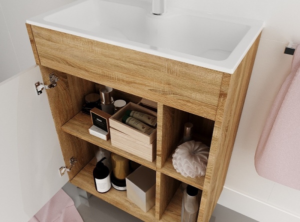 тумба с раковиной 1marka lido 60н у83300 дуб сонома белый тумба с раковиной 1marka lido 60н у83300 дуб сонома белый