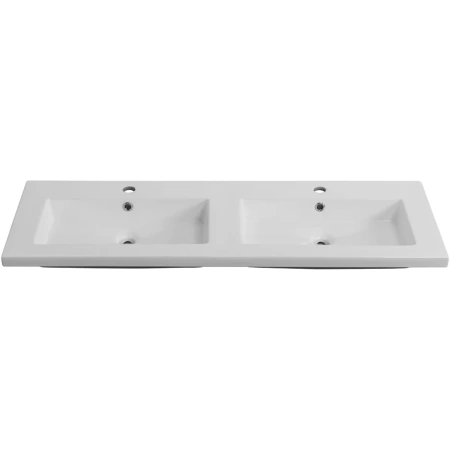 Раковина Cezares CZR-8070-120-2 121x46 см, накладная, двойная, цвет белый