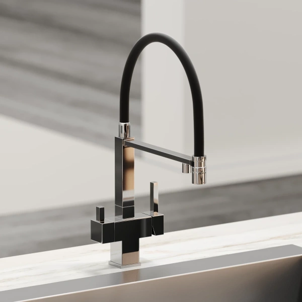 смеситель для кухни sancos moro sc4006ch хром черный