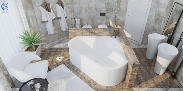 ванна из искусственного камня salini igina 101211g/m, 200х167 см, из материала sapirit, глянцевая или матовая белая