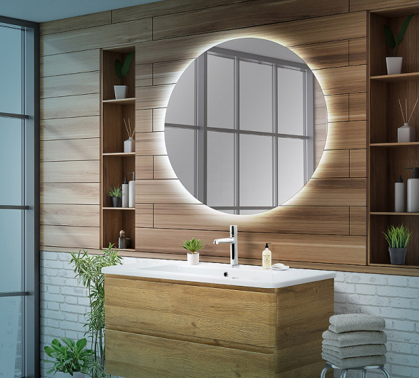 зеркало belbagno 90 spc-int-900-led с подсветкой круглое