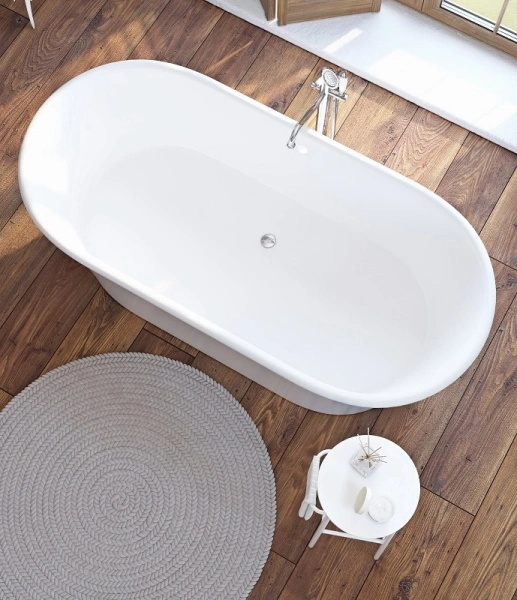 ванна из искусственного камня salini zoe 100321g/m, 177,5х83 см, solix, глянцевая или матовая белая