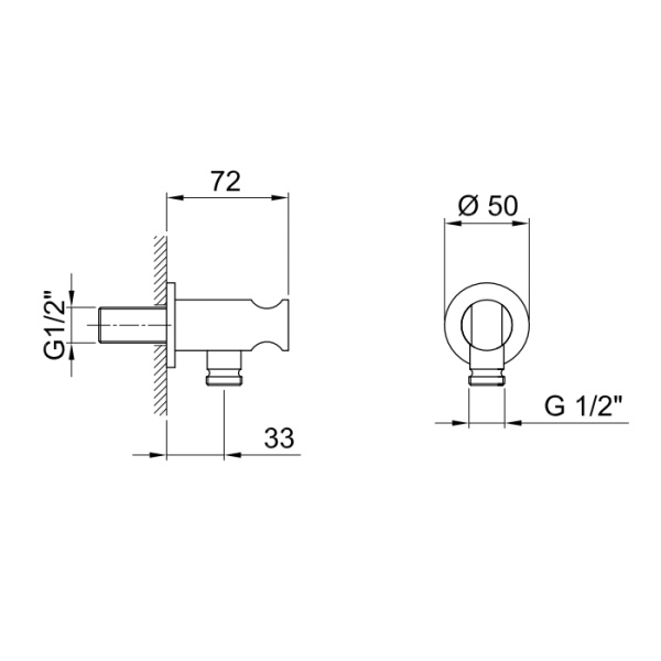 шланговое подключение fantini nice 91 13 9323 черный матовый